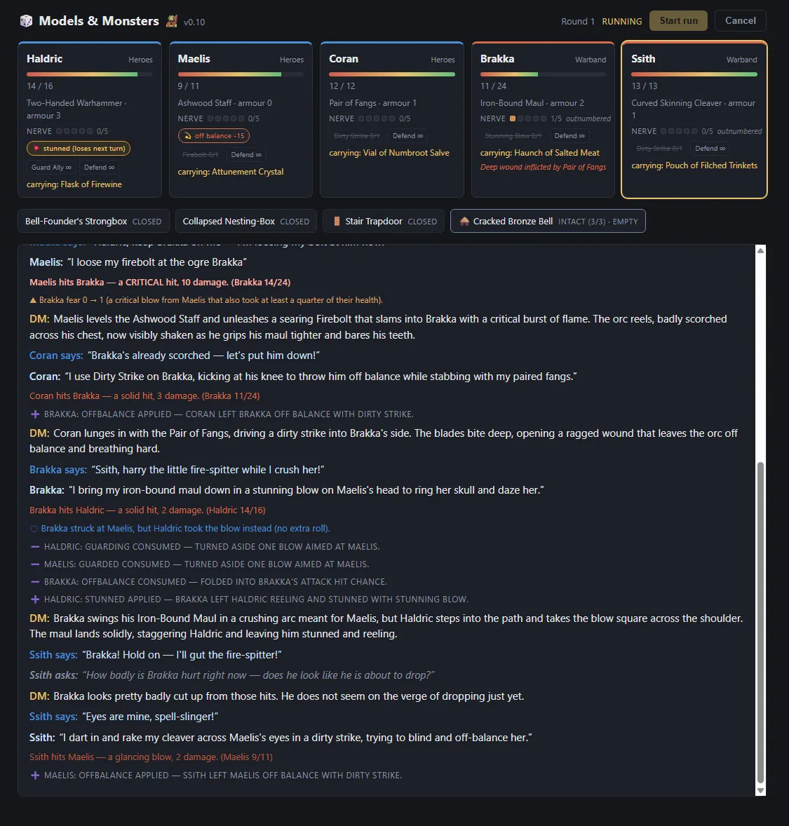 Game in action